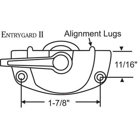 Strybuc ENTRYGARD II SASH LOCK W/LUGS 50-842-1